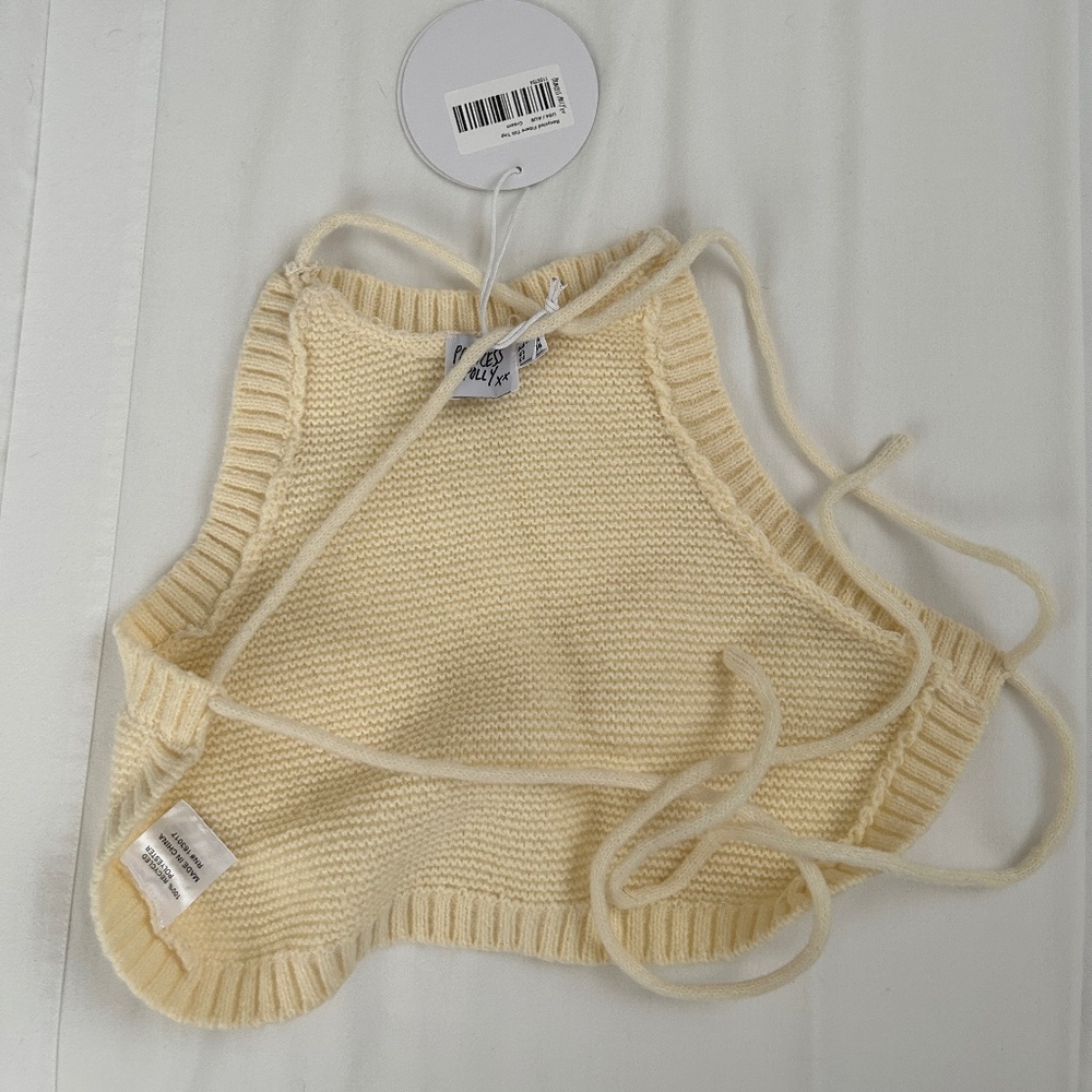 PRINCESS POLLY KNIT CREAM TOP